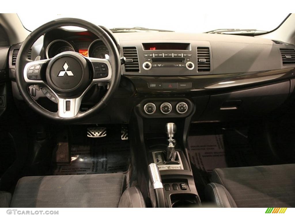 2008 Mitsubishi Lancer Evolution MR Black Dashboard Photo #45538343