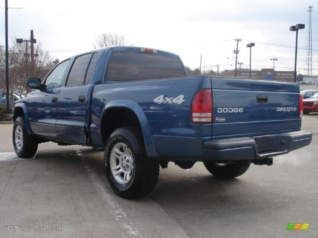 2003 Dakota Sport Quad Cab 4x4 - Atlantic Blue Pearlcoat / Dark Slate Gray photo #5