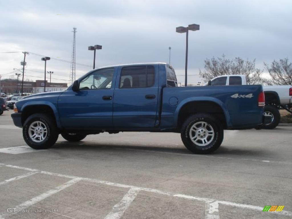 2003 Dakota Sport Quad Cab 4x4 - Atlantic Blue Pearlcoat / Dark Slate Gray photo #6