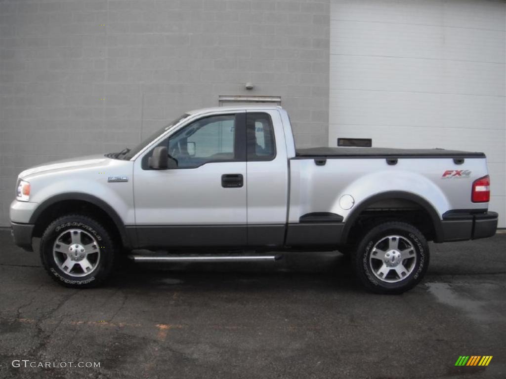 2005 F150 FX4 Regular Cab 4x4 - Silver Metallic / Medium Flint Grey photo #3