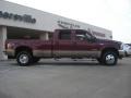 2004 Dark Toreador Red Metallic Ford F350 Super Duty Lariat Crew Cab 4x4 Dually  photo #2