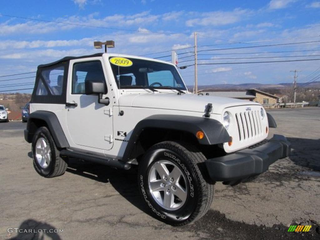 2009 Wrangler X 4x4 - Stone White / Dark Slate Gray/Medium Slate Gray photo #8