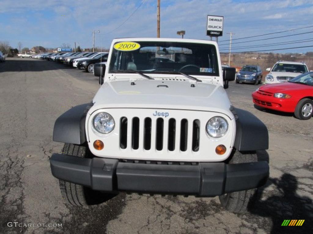 2009 Wrangler X 4x4 - Stone White / Dark Slate Gray/Medium Slate Gray photo #9