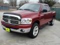 2007 Inferno Red Crystal Pearl Dodge Ram 1500 Lone Star Quad Cab 4x4  photo #7