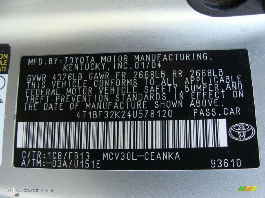 2004 Camry LE V6 - Lunar Mist Metallic / Stone photo #15