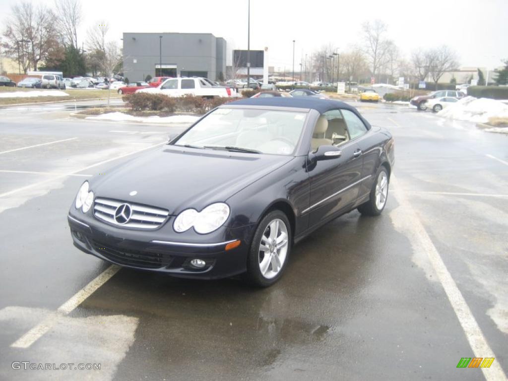 2008 CLK 350 Cabriolet - Capri Blue Metallic / Ash Grey photo #1