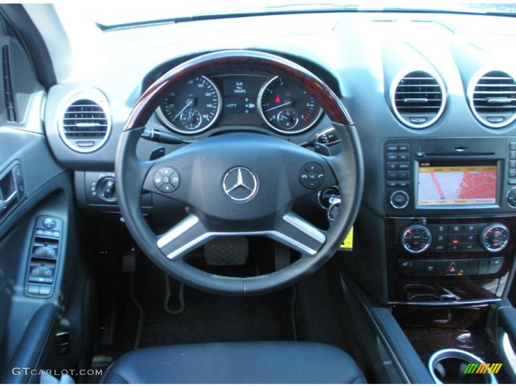 2010 Mercedes-Benz ML 350 Black Steering Wheel Photo #45548793