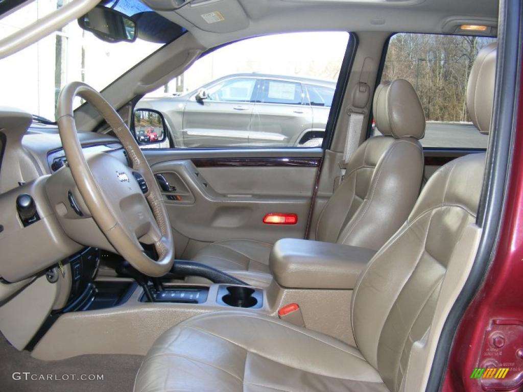 Sandstone Interior 2002 Jeep Grand Cherokee Limited 4x4 Photo #45550477