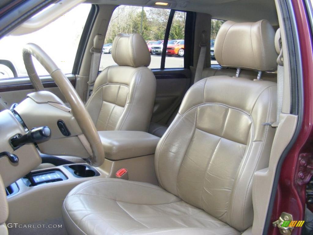 Sandstone Interior 2002 Jeep Grand Cherokee Limited 4x4 Photo #45550485