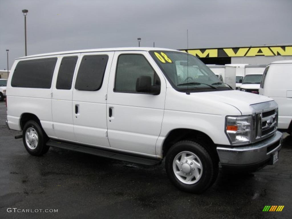 2008 E Series Van E150 Passenger - Oxford White / Medium Flint photo #1