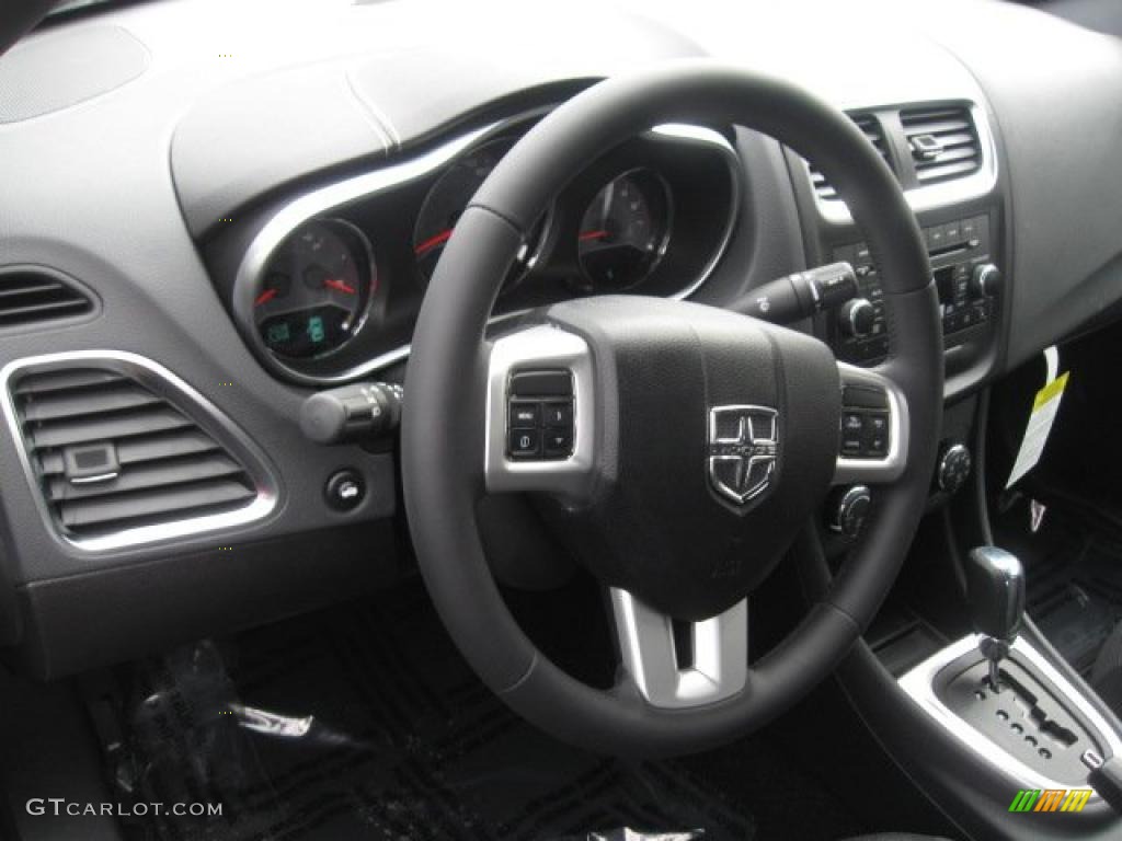 2011 Dodge Avenger Mainstreet Black Steering Wheel Photo #45551537
