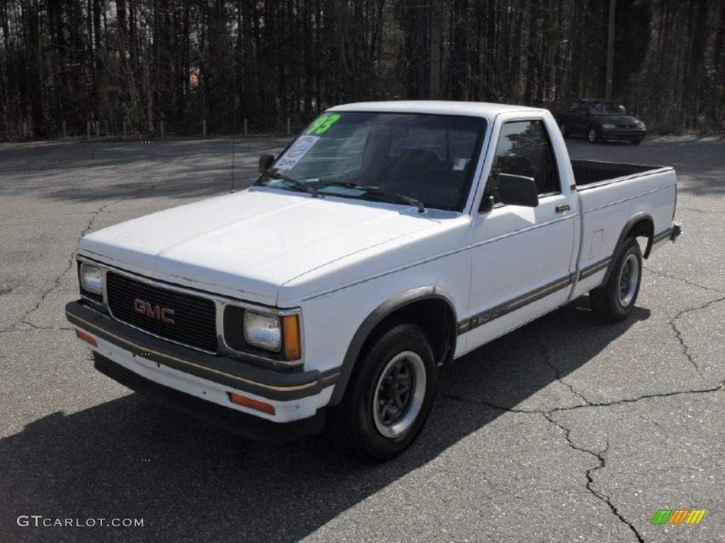 1993 Sonoma SLE Regular Cab - White / Blue photo #1