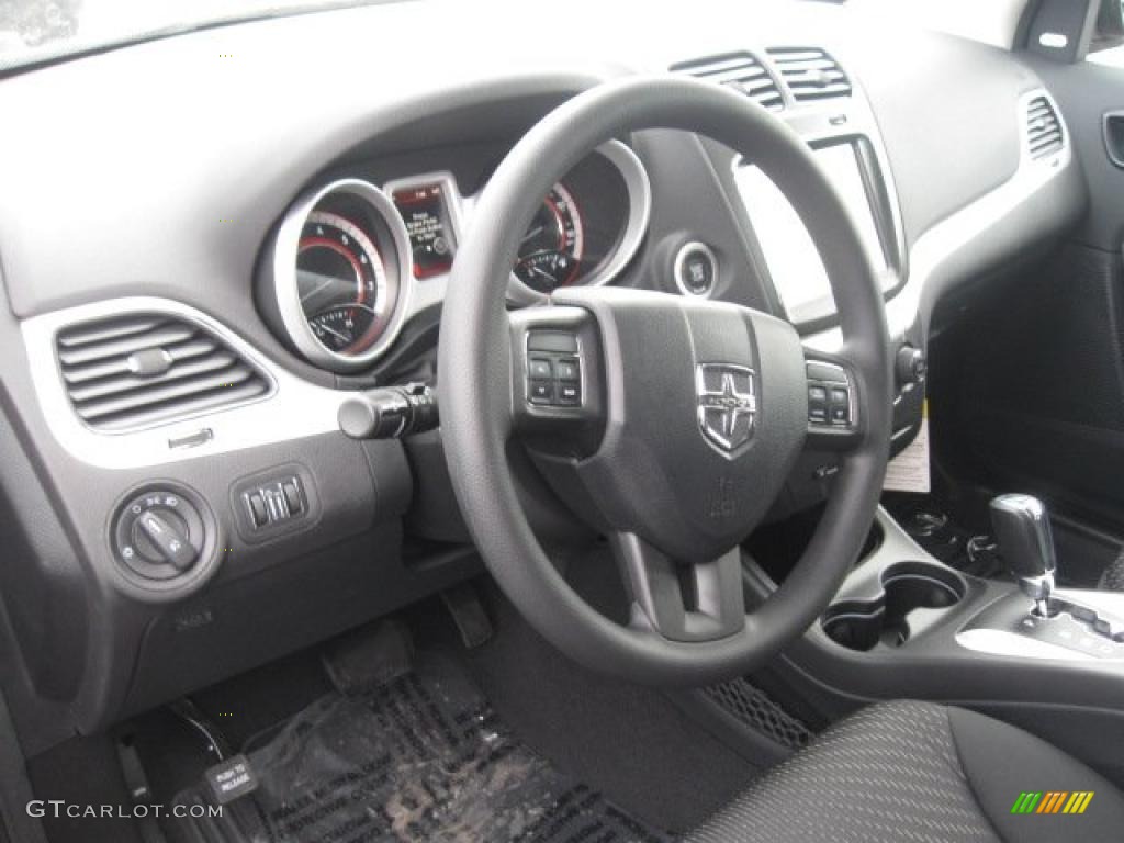 2011 Dodge Journey Mainstreet Black Steering Wheel Photo #45551693