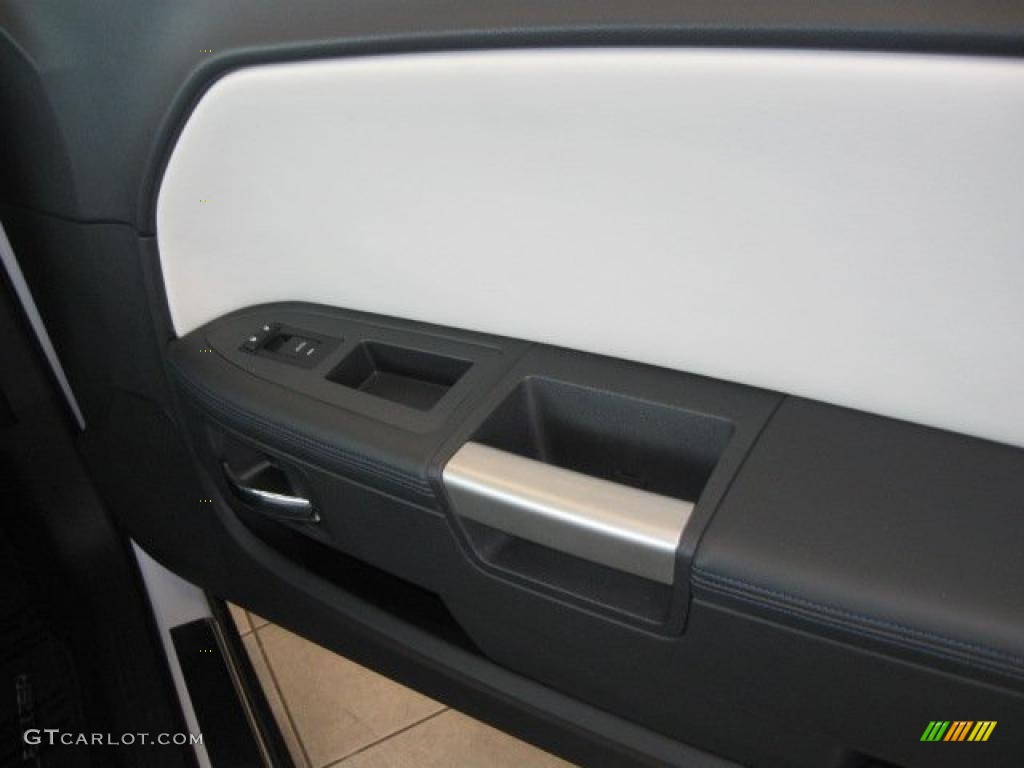 2011 Dodge Challenger SRT8 392 Inaugural Edition Pearl White/Blue Door Panel Photo #45552889