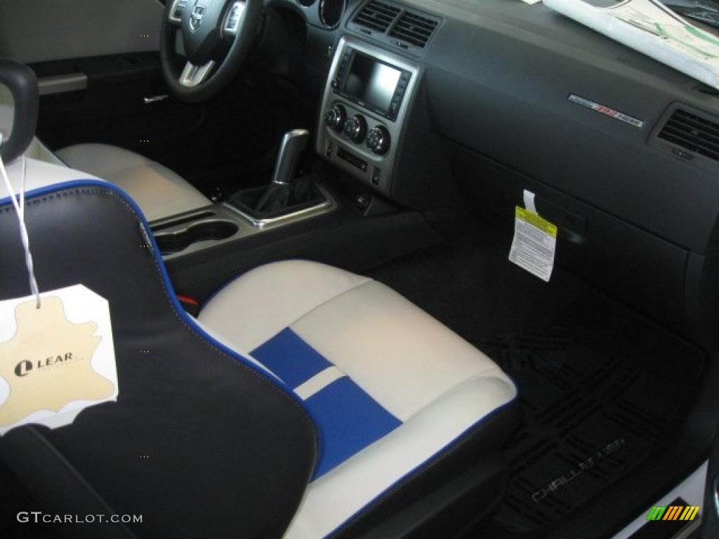 Pearl White/Blue Interior 2011 Dodge Challenger SRT8 392 Inaugural Edition Photo #45552909