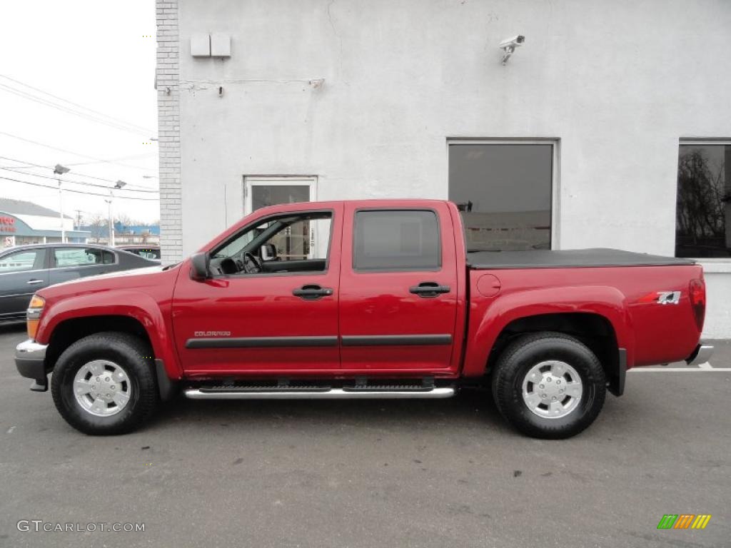 2005 Colorado Z71 Crew Cab 4x4 - Victory Red / Sport Pewter photo #3