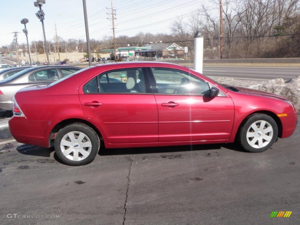 2008 Fusion S - Redfire Metallic / Medium Light Stone photo #7