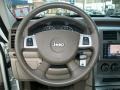 Pastel Pebble Beige Mckinley Leather 2009 Jeep Liberty Limited 4x4 Steering Wheel