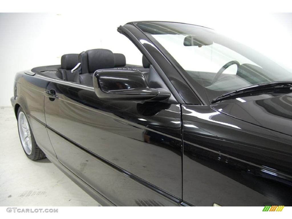 2002 3 Series 330i Convertible - Jet Black / Black photo #4