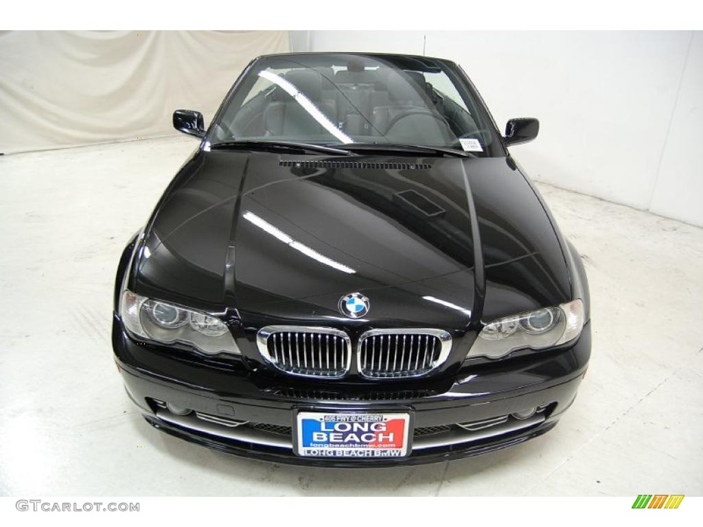 2002 3 Series 330i Convertible - Jet Black / Black photo #5