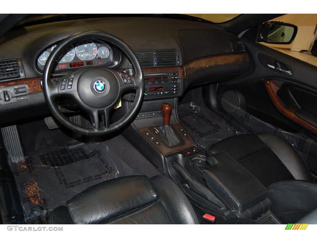 2002 3 Series 330i Convertible - Jet Black / Black photo #17