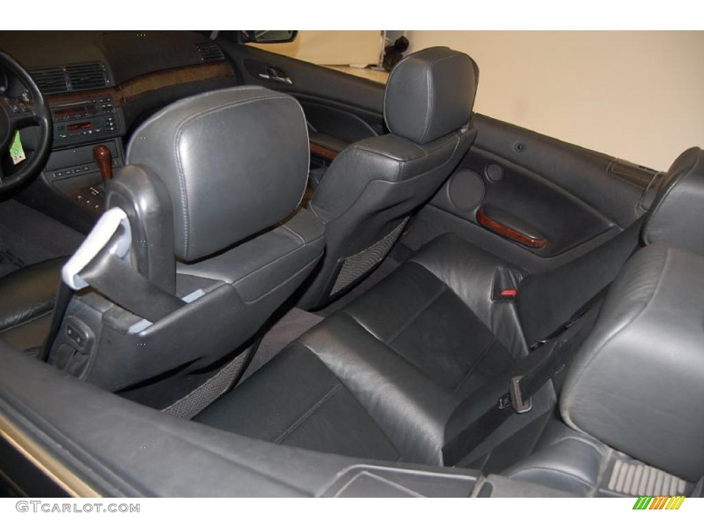 2002 3 Series 330i Convertible - Jet Black / Black photo #22