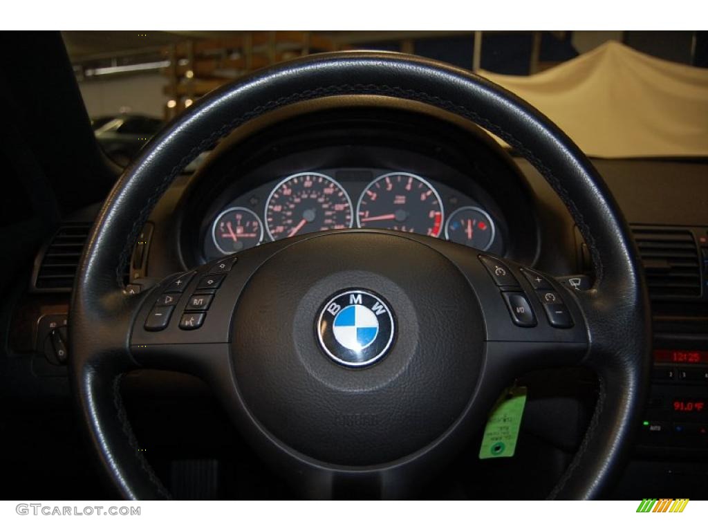 2002 3 Series 330i Convertible - Jet Black / Black photo #26