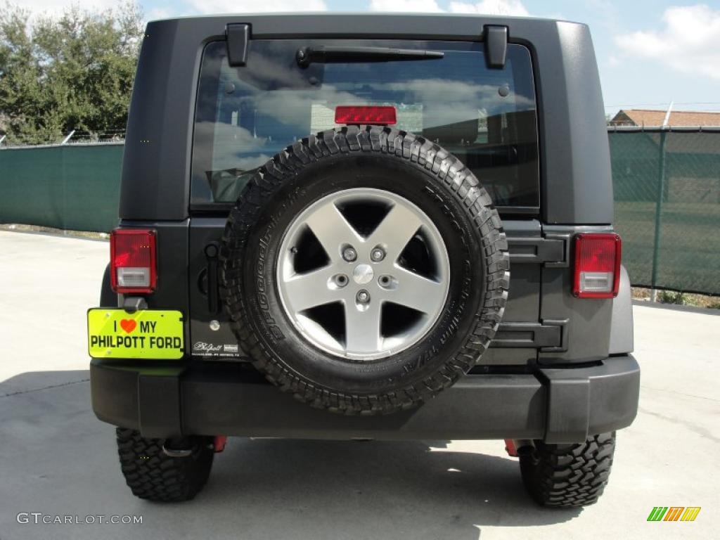 2010 Wrangler Rubicon 4x4 - Dark Charcoal Pearl / Dark Slate Gray/Medium Slate Gray photo #4