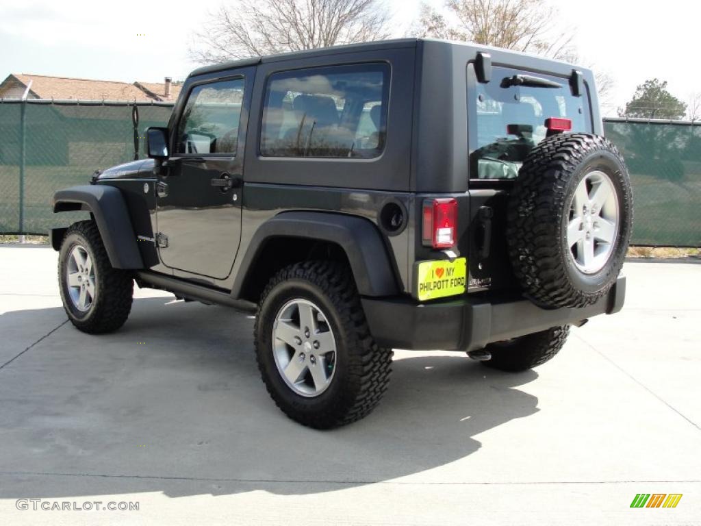 2010 Wrangler Rubicon 4x4 - Dark Charcoal Pearl / Dark Slate Gray/Medium Slate Gray photo #5