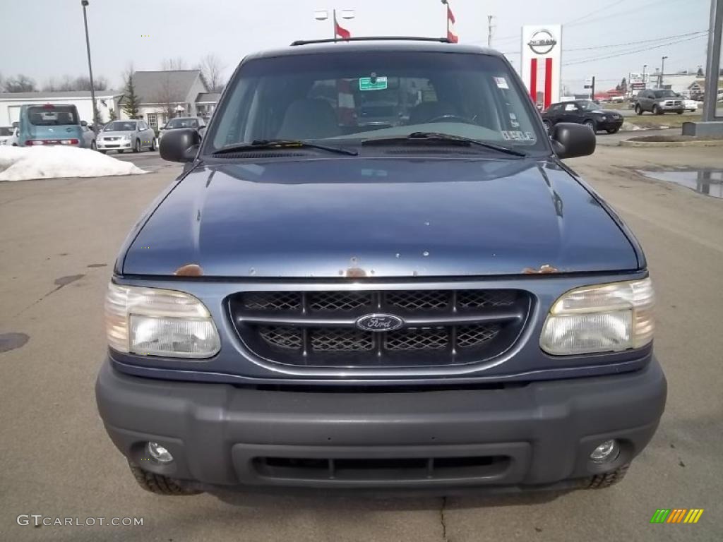 2001 Explorer XLS 4x4 - Deep Wedgewood Blue Metallic / Dark Graphite photo #2