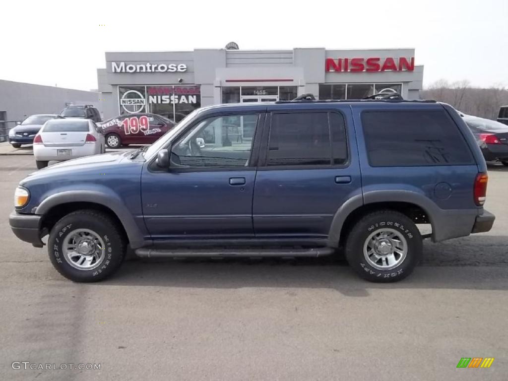 2001 Explorer XLS 4x4 - Deep Wedgewood Blue Metallic / Dark Graphite photo #8
