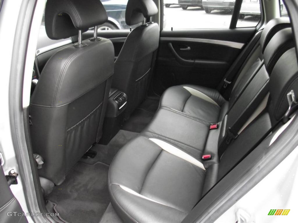 Black/Parchment Interior 2008 Saab 9-3 Aero SportCombi Wagon Photo #45563561
