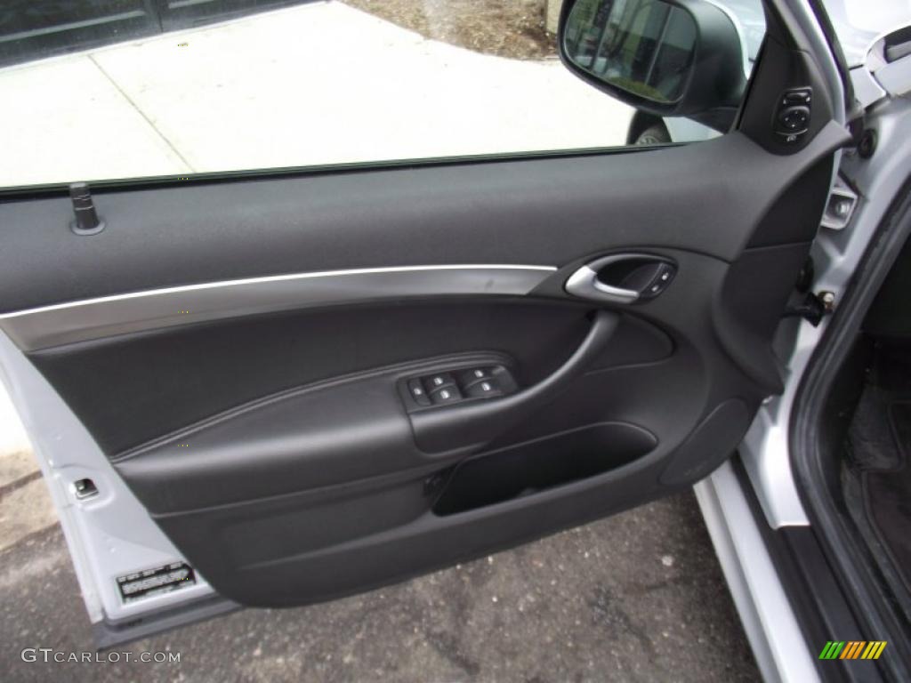 2008 Saab 9-3 Aero SportCombi Wagon Black/Parchment Door Panel Photo #45563575