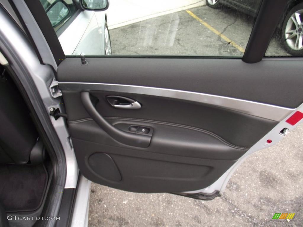 2008 Saab 9-3 Aero SportCombi Wagon Black/Parchment Door Panel Photo #45563811