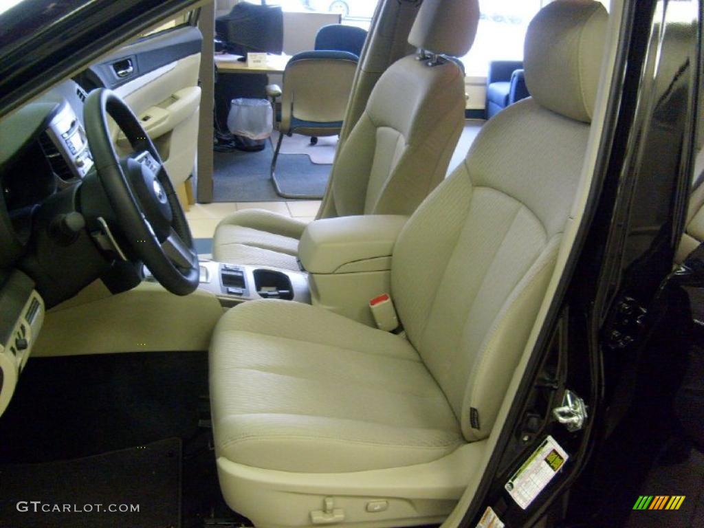 2011 Outback 2.5i Premium Wagon - Crystal Black Silica / Warm Ivory photo #3