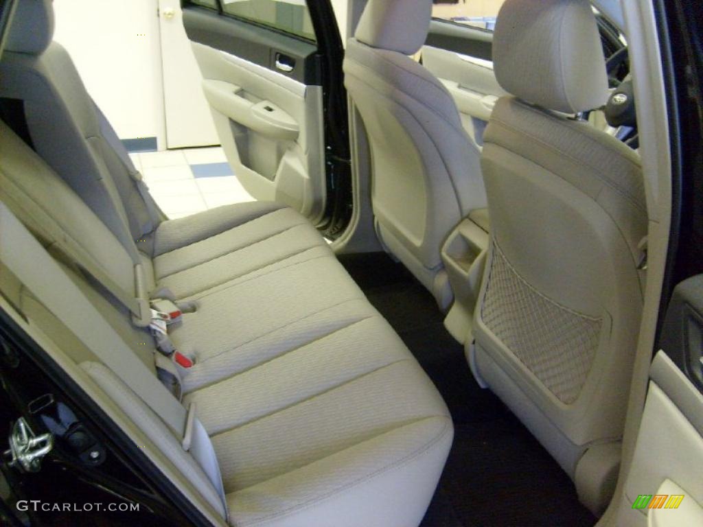 2011 Outback 2.5i Premium Wagon - Crystal Black Silica / Warm Ivory photo #6