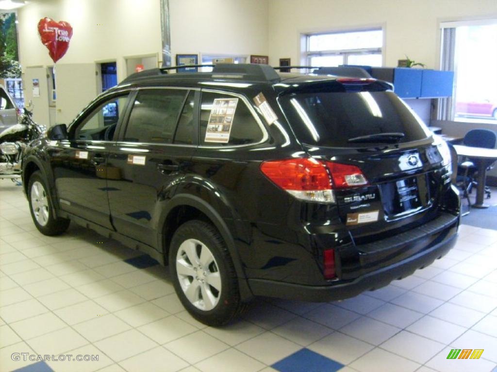 2011 Outback 2.5i Premium Wagon - Crystal Black Silica / Warm Ivory photo #8