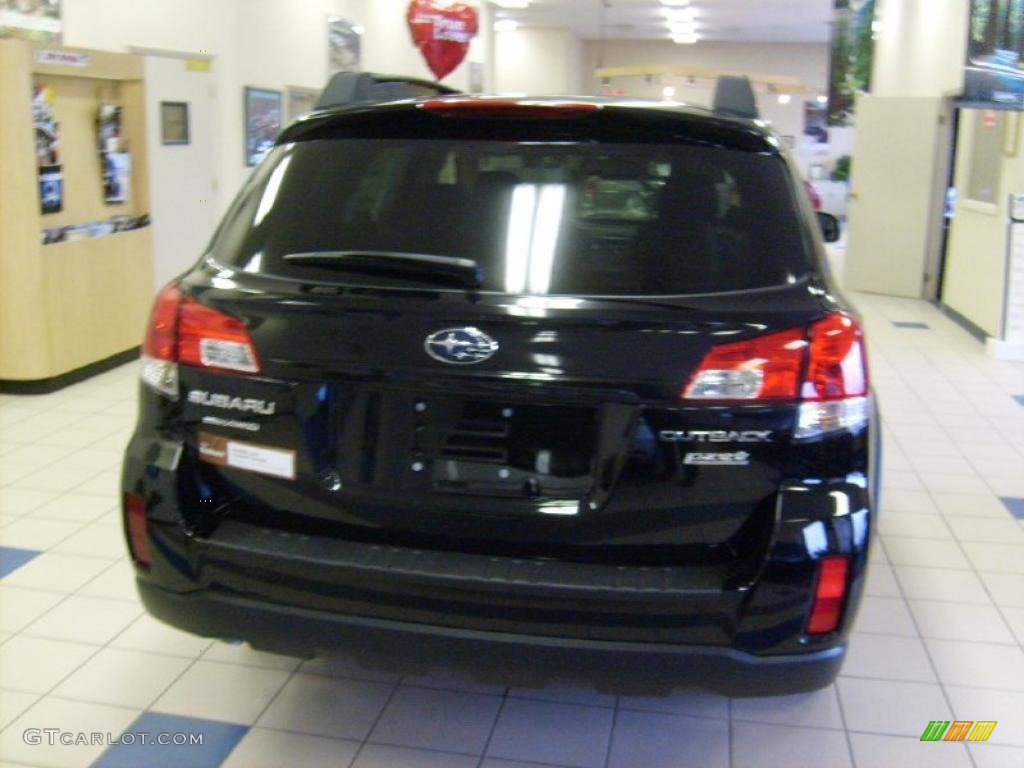 2011 Outback 2.5i Premium Wagon - Crystal Black Silica / Warm Ivory photo #9