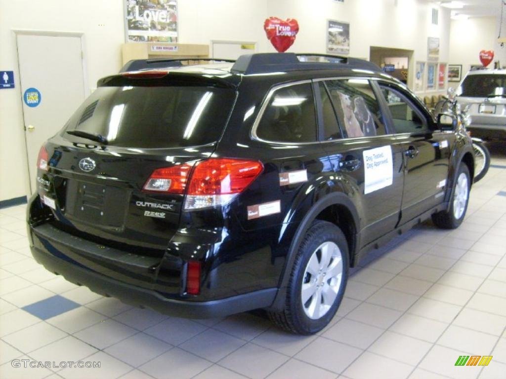 2011 Outback 2.5i Premium Wagon - Crystal Black Silica / Warm Ivory photo #10