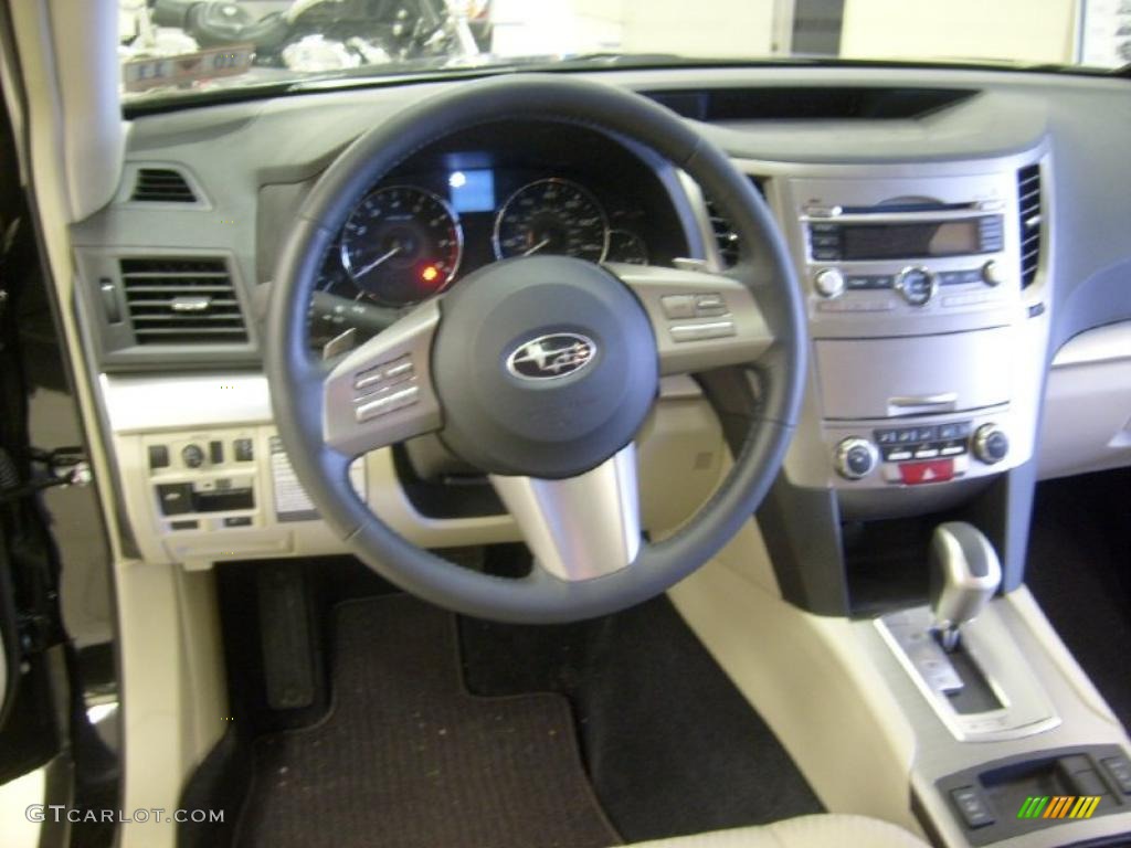 2011 Outback 2.5i Premium Wagon - Crystal Black Silica / Warm Ivory photo #15