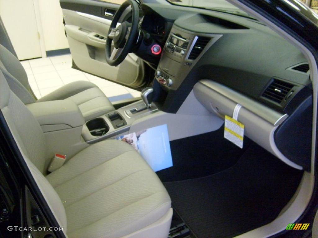 2011 Outback 2.5i Premium Wagon - Crystal Black Silica / Warm Ivory photo #17