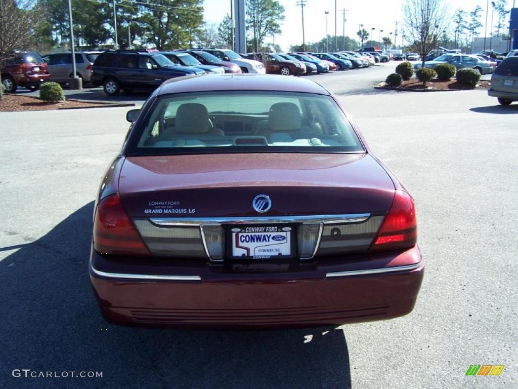 2009 Grand Marquis LS - Dark Toreador Red Metallic / Light Camel photo #6