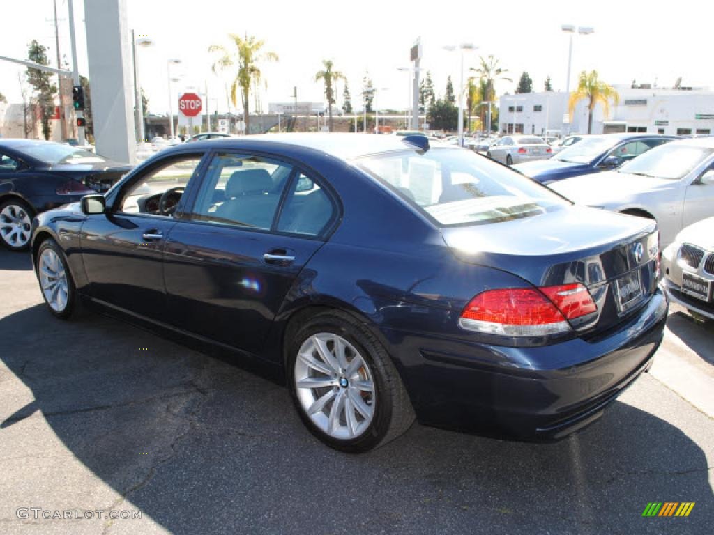 2008 7 Series 750Li Sedan - Monaco Blue Metallic / Flannel Grey photo #10