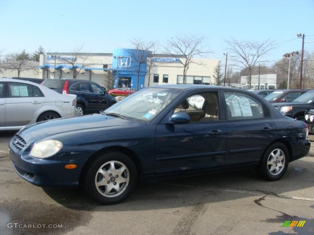 2000 Sonata GLS V6 - Napoli Blue / Beige photo #1