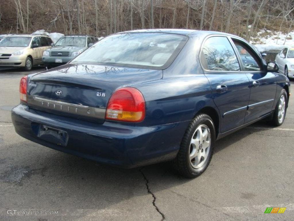 Napoli Blue 2000 Hyundai Sonata GLS V6 Exterior Photo #45567659