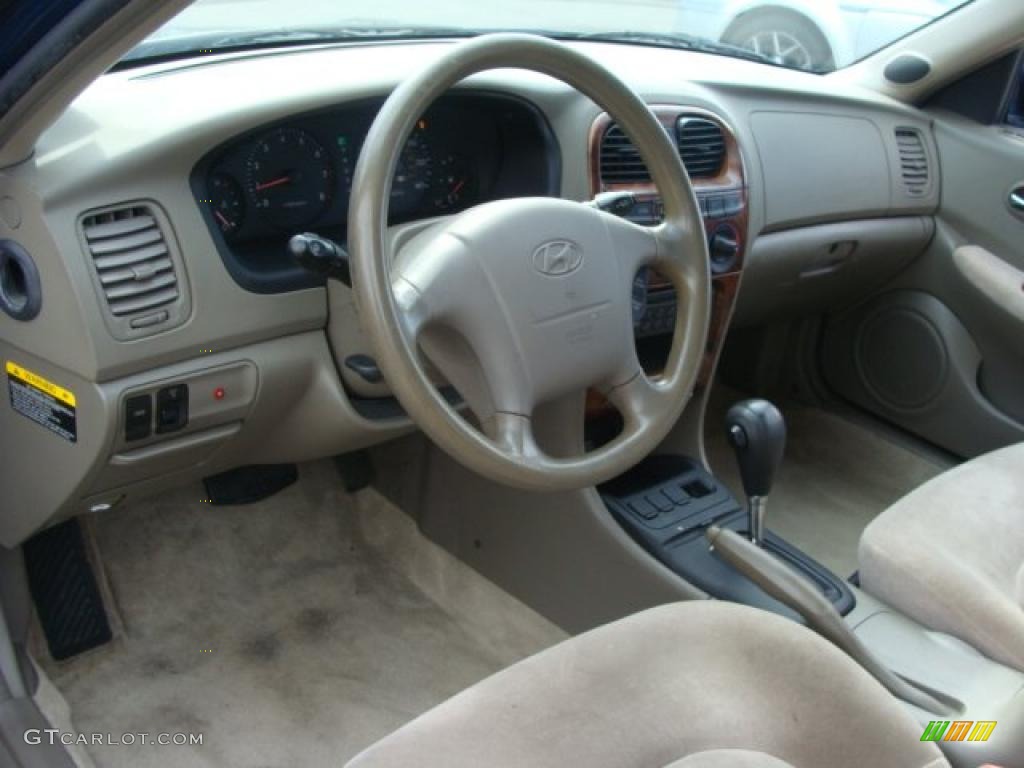 Beige Interior 2000 Hyundai Sonata GLS V6 Photo #45567719