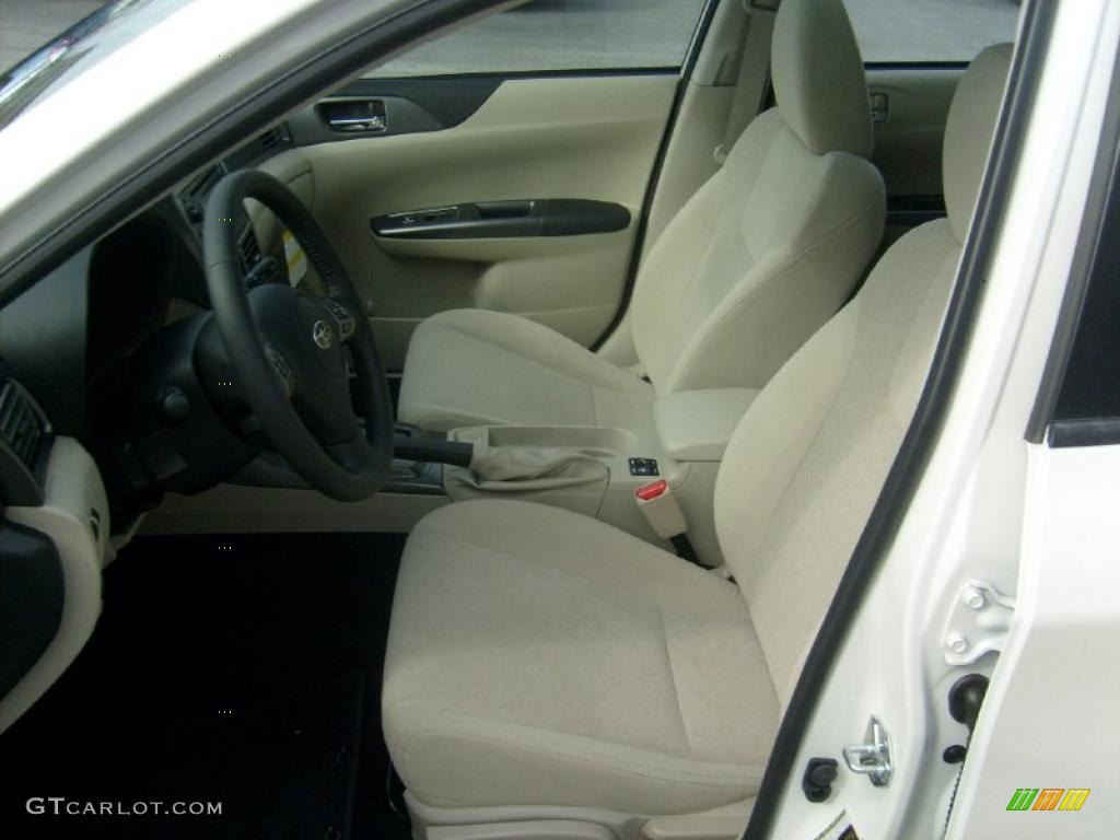 2011 Impreza 2.5i Premium Wagon - Satin White Pearl / Ivory photo #3