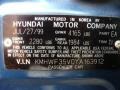  2000 Sonata GLS V6 Napoli Blue Color Code EA