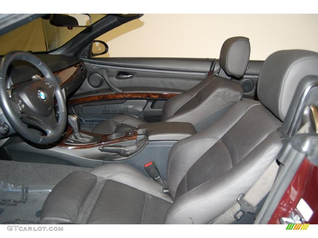 Black Dakota Leather Interior 2008 BMW 3 Series 335i Convertible Photo #45569487
