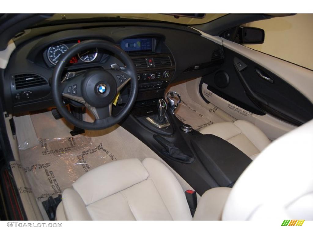 Cream Beige Interior 2008 BMW 6 Series 650i Convertible Photo #45570118